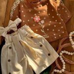 #کراپ‌شلوارک کتان 3 تیکه تل دار