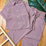 #پیراهن‌شلوار دخترانه کرپ کره ای