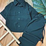 #پیراهن‌شلوار دخترانه کرپ کره ای