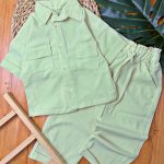 #پیراهن‌شلوار دخترانه کرپ کره ای