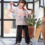 #تیشرت لش یقه دار دخترانه