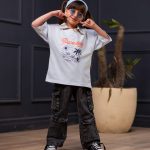 #تیشرت لش یقه دار دخترانه