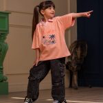 #تیشرت لش یقه دار دخترانه