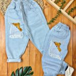 🤴🏻🧚 #شلوار‌جین مام اسپرت جیب تدی