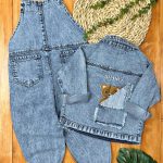 🤴🏻🧚 #بیلرکت جین اسپرت پشت گلدوزی تدی جیب