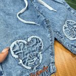 🧚🤴🏻  #شلوارک‌جین اسپرت گلدوزی میکی موس