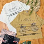 🧚  #تیشرت‌ لش دخترانه پشت چاپ دوچرخه مرواریدی