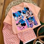 #تیشرت‌‌شلوارک میکی خال خالی