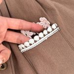 کراپ دامن کتان تل دار