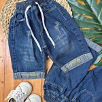 شلوارک جین دمپا پاکتی