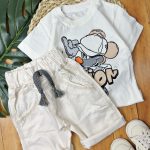 ست کتان میکی کلاه