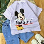 تیشرت شلوارک جین میکی