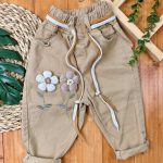 شلوار کتان گل برجسته