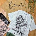 تیشرت لش دخترانه مو نگینی