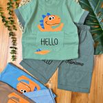 ست کتان جیب دایناسور