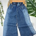 شلوار جین شافل آبی گلدوزی