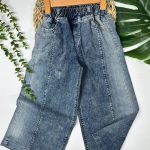 شلوار جین شافل آبی