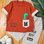 ست کتان جیب دایناسور