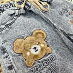 شلوار جین اسپرت گلدوزی تدی