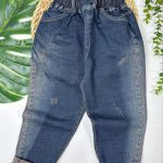 شلوار جین مام استایل دو رنگ