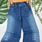 شلوار جین شافل طرح زاپ