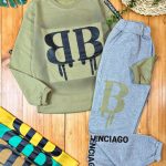 بلوز شلوار نوار دوزی بالنسیا