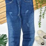 شلوار جین مدارسی کمر دکمه