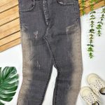 شلوار جین مدارسی کمر دکمه ای