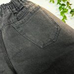 شلوار جین فول بگ مشکی کثیف شور