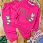 بلوز شلوار گلدوزی بافتنی خرگوش