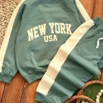 بلوز شلوار رگلان تیکه دوزی نیویورک