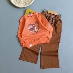 بلوز شلوار کتان بگ میکی قلب