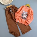 بلوز شلوار کتان بگ دختر پاپیون