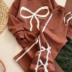 بلوز شلوار پاپیون بند دار