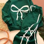 بلوز شلوار پاپیون بند دار