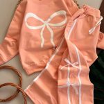 بلوز شلوار پاپیون بند دار