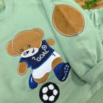 بلوز شلوار گلدوزی سر آرنج تدی فوتبالی