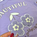 بلوز شلوار گل برجسته دانتل