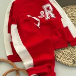 بلوز شلوار تیکه دوزی پشت چاپ