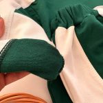 بلوز شلوار تیکه دوزی پشت چاپ