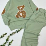 بلوز شلوار گلدوزی سر آرنج چرمی