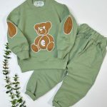 بلوز شلوار گلدوزی سر آرنج چرمی