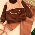 بلوز شلوار کتان طرح چشم پشت چاپ