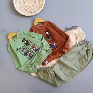 بلوز شلوار کتان دمپا کش ماریو