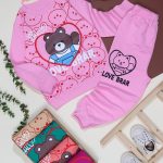 بلوز شلوار دخترانه خرس قلبی