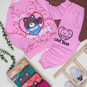 بلوز شلوار دخترانه خرس قلبی