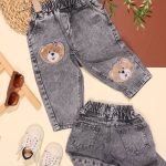 شلوار جین تدی دخترانه پولیشی