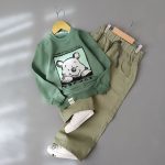 بلوز شلوار کتان طرح پوو