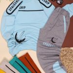 بلوز شلوار نوار دوزی پشت چاپ