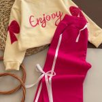 بلوز شلوار گلدوزی آستین پاپیون